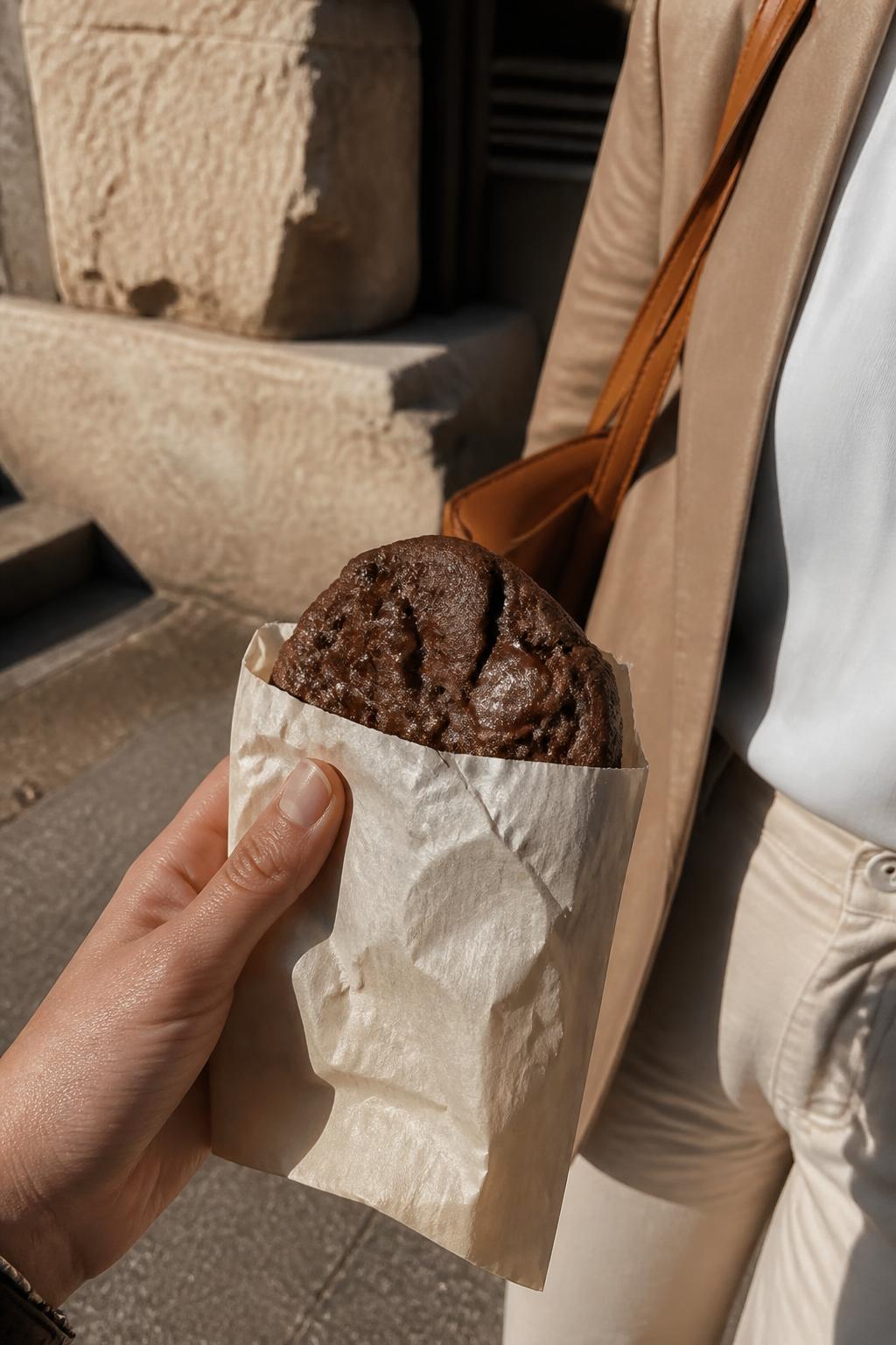 A MELT cookie carried through the city